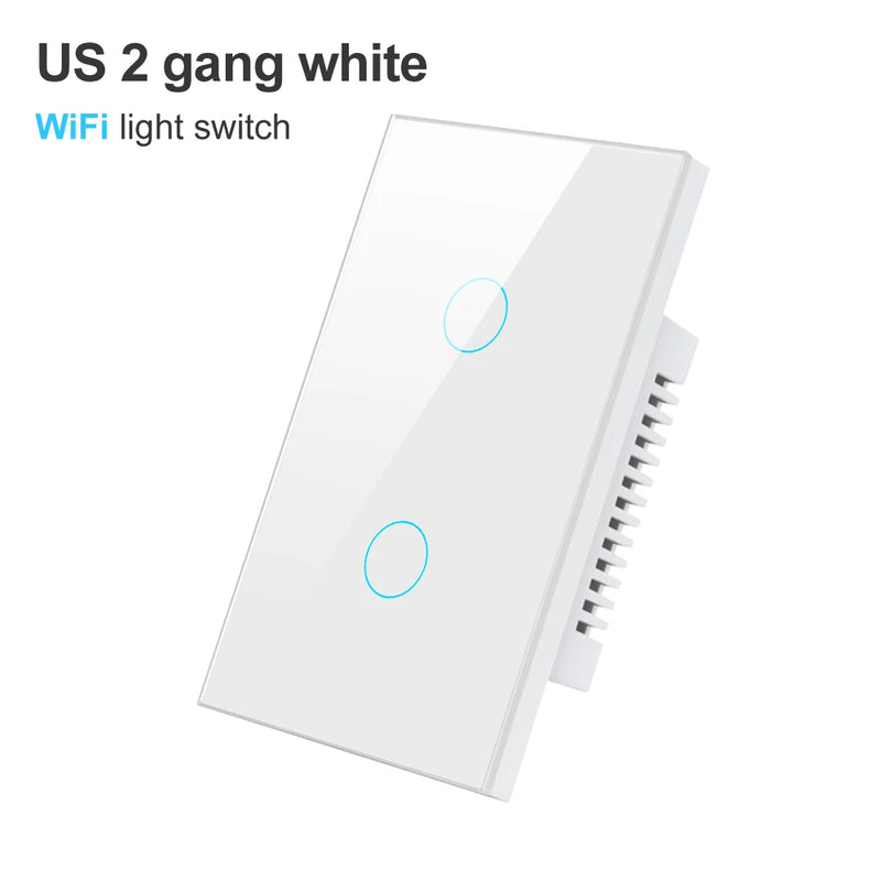 AVATTO Tuya WiFi Switch No Neutral Wire Required, RF433 Smart Home Interruptor Light Switch US 1/2/3 Works for Alexa Google home
